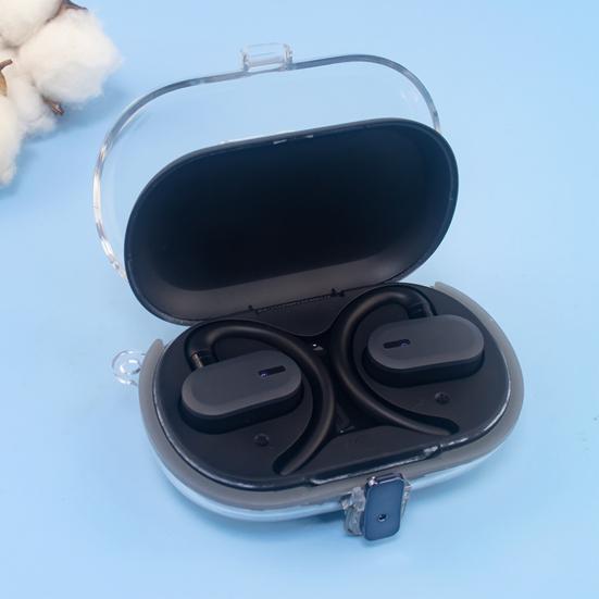 Pouzdro na sluchátka kompatibilní s Bluetooth s přesnými nabíjecími otvory Prachotěsný vodotěsný ochranný kryt pro otevřená sluchátka TOZ0