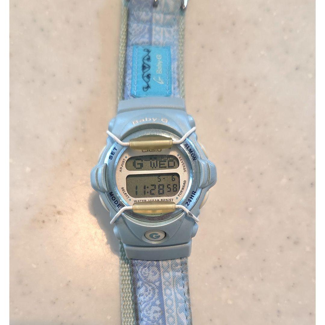 [Works well] CASIO Baby-G light blue wristwatch