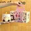 Giving A Girl's Birthday Gift with A Good Looks and Cute Candle Ceramic Mug with A Lid Spoon Best Friend's Souvenir Gift Box