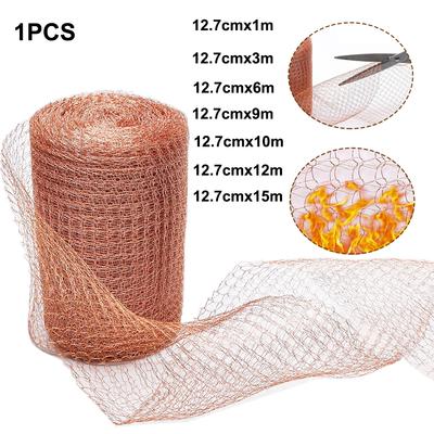 1-15M Copper Wire Mesh Signal Shielding Net Anti-Snail Copper Wire Net Pest & Rodent Net Copper Mesh Decor Garden Net SoffitMesh