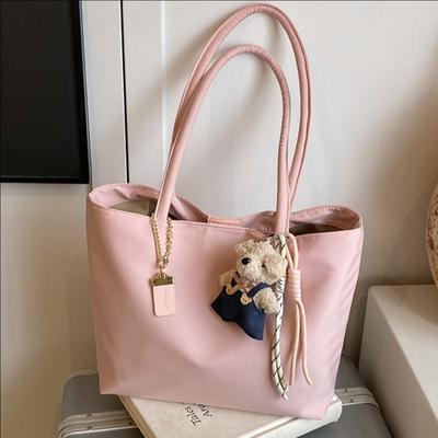 Trend Large-Capacity Tote Bag Women'S Solid Color Underarm Bag, High-End Foreign Style Shoulder Bag