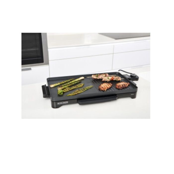 Plancha BLACK+DECKER BXGB2200E 2 en 1 de 2200W, plaque de 49 x 27cm, sans PFOA