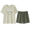 Set Pigiama Estivo in Cotone a Maniche Corte per Coppie - Leggero Girocollo con Pantaloncini per Casa o Uso Casual
