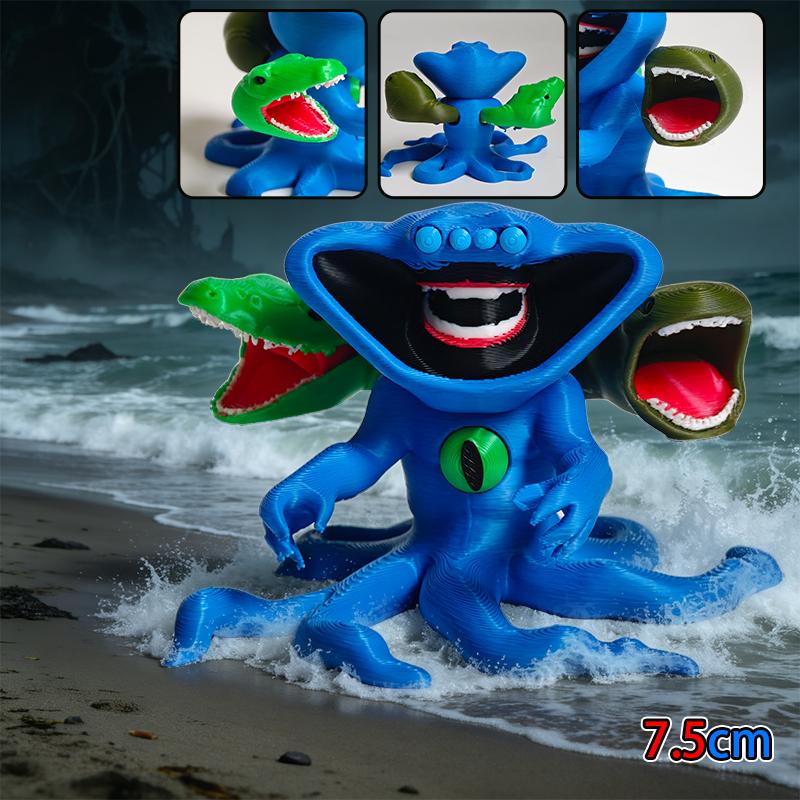 New 3D Printed Bloop Sea Monsters Gran Maja Action Figure Model Joint-movabl Creature Decor Collectible Figurines Xmas Gift