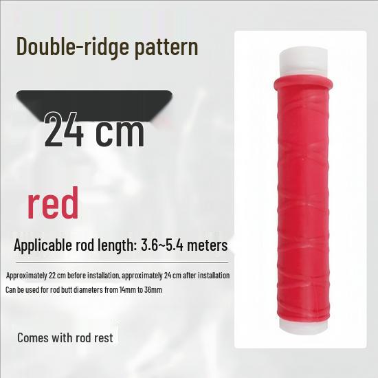 Capa de Silicone Antiderrapante para Cabo de Vara de Pesca com Enrolamento Automático e Fita Absorvente de Suor