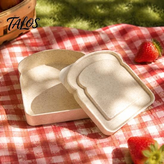 Portable Lunch Box for Kids Sandwich Containers, Toast Shape Box, Food Storage Case Personalized Accessory Outdoor Picnic, Keeper Bread Container