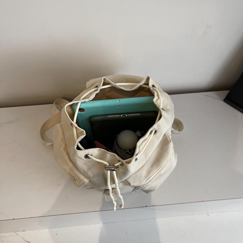 Einfarbiger Reiserucksack aus Nylon für Damen