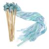 24 Pack with Bells Fairy Wands Lace Ribbon Pentagram Fairy Wand Cute Ribbon Wands  Wedding