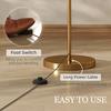 Led Floor Lamp With Remote Control Gold Tone