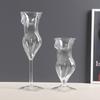Bicchiere da Cocktail Corpo Femminile Visibile Bicchiere da Whisky Trasparente Tazza Alta Elegante Pub