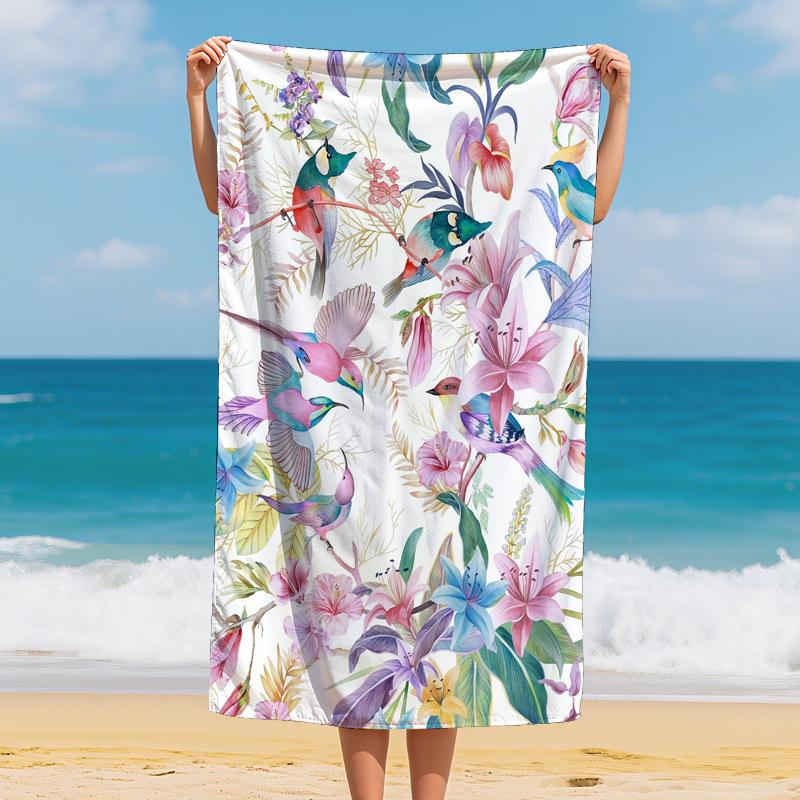 Yin Yang Owl Beach Towel Vintage Art Microfiber Bath Towel Beach Blanket