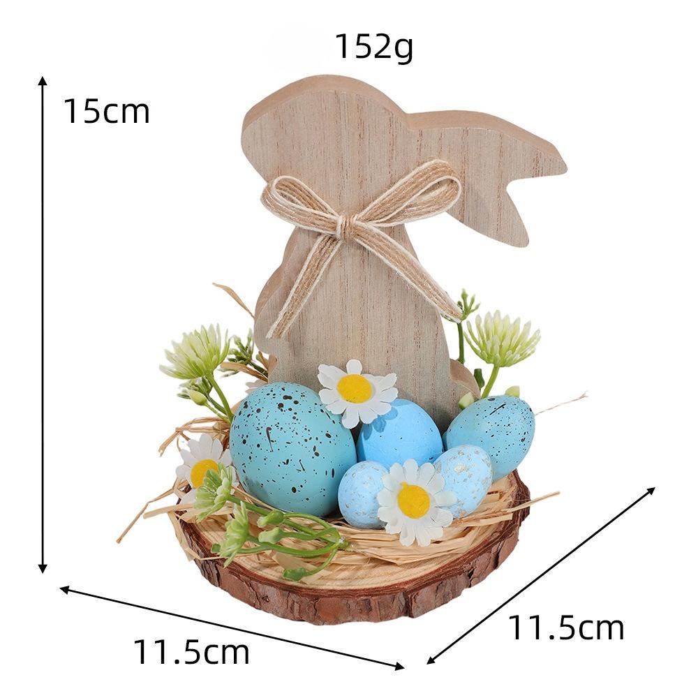 Easter Bunny Tabletop Decoration Festive Spring Ornament for Home Office Party and Outdoor Display Holiday Gift Idea for Kids