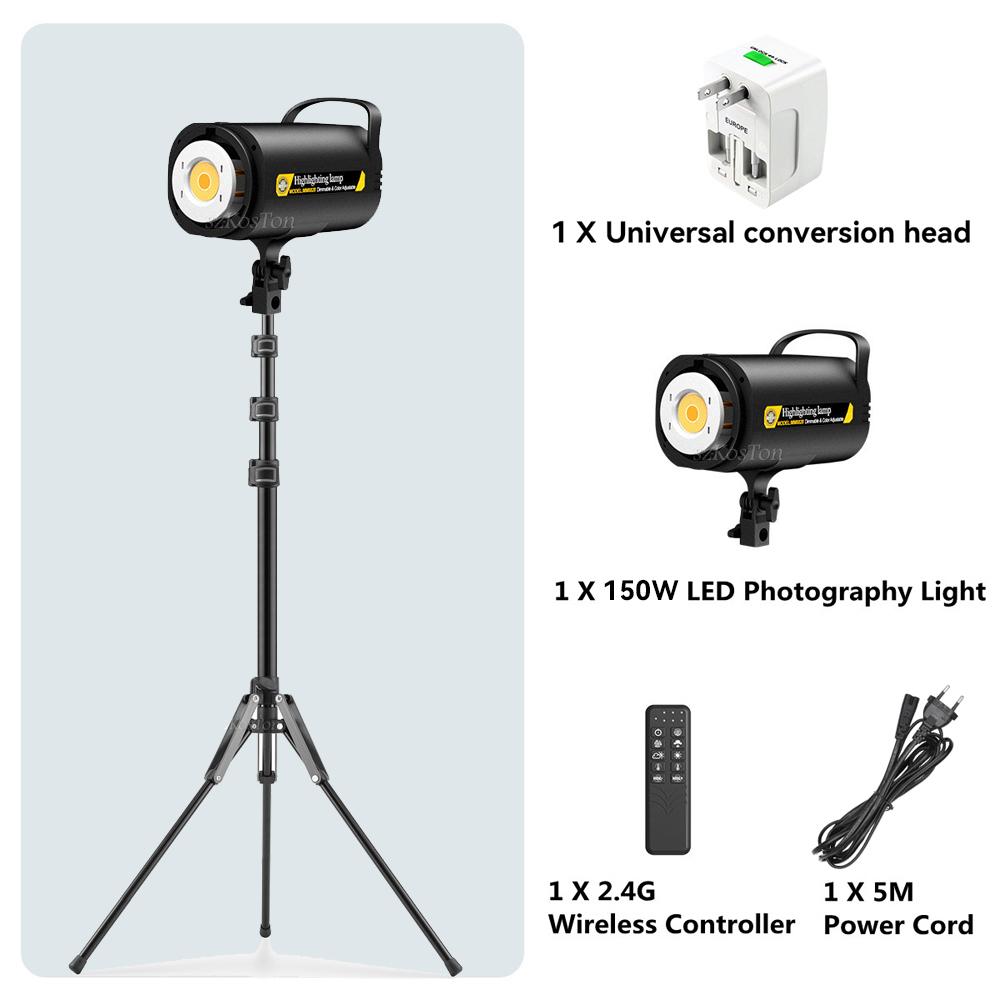 100W LED Fill Light Studio Video Light 2700-6500K Dimmable Bowens Mount Continuous Light Remote Control Video Recording