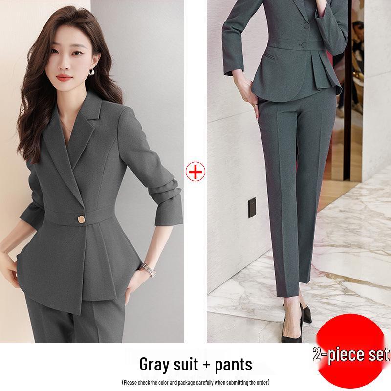 

Женский утепленный хлопковой подкладкой рабочий костюм - Элегантный новый стиль для отеля, ювелирного магазина или салона красоты L - Up to 54 kg