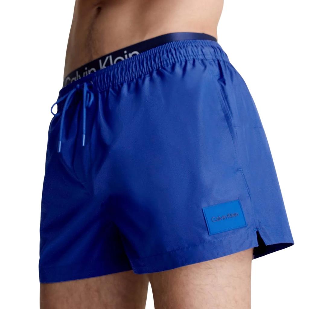 Calvin Klein Mens Double Waist Detail Swim Shorts