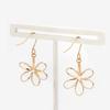 ESTELLE [Official] Women's Hook Earrings in 10K Yellow Gold with Flower Motif (Product Code: 0202-3505-0019-0000)
