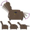 Electric Massage Chair Brown Fabric