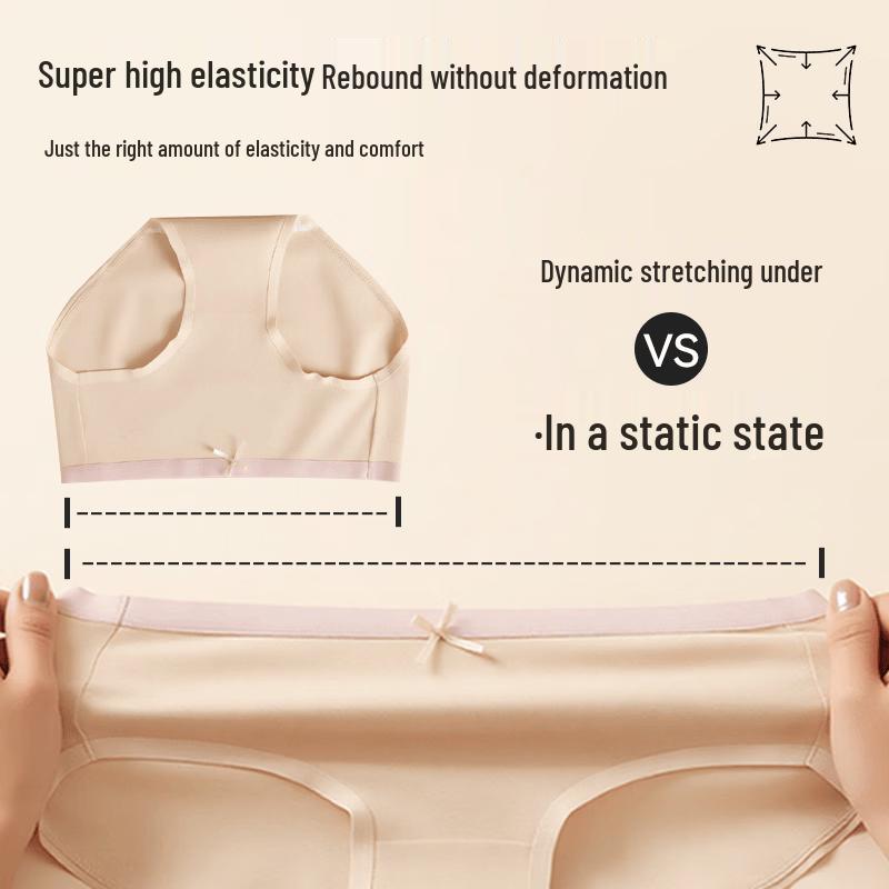 LANGSHA Women's Pure Cotton Antibacterial Breathable Bow Panties