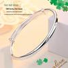 Silver-Plated Four-Leaf Clover Bracelet - Elegant Birthday Gift Jewelry