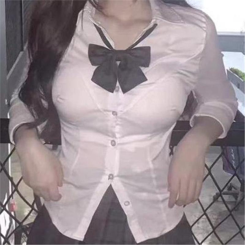 JK Academy Style Two-Piece Set: Tight Waist Shirt & Pleated Skirt