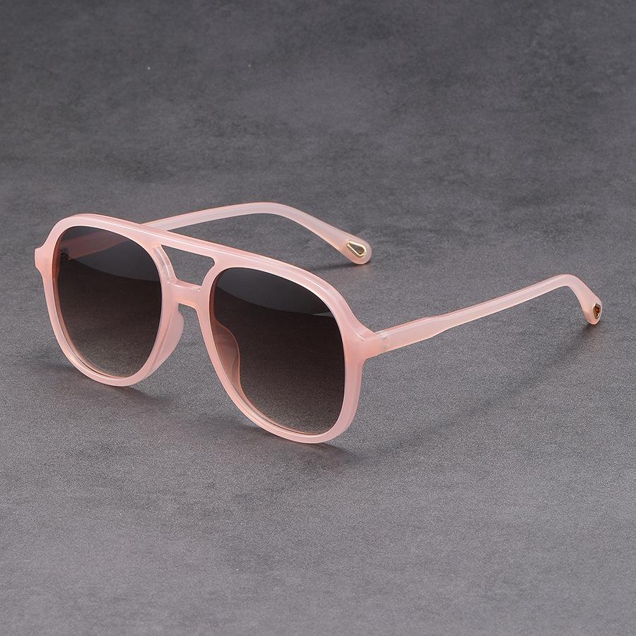 

New Fashion Double Beam Square Sunglasses Women Luxury Brand Designer Glasses Retro Rectangle Sun Glass Vintage Eyewear Female