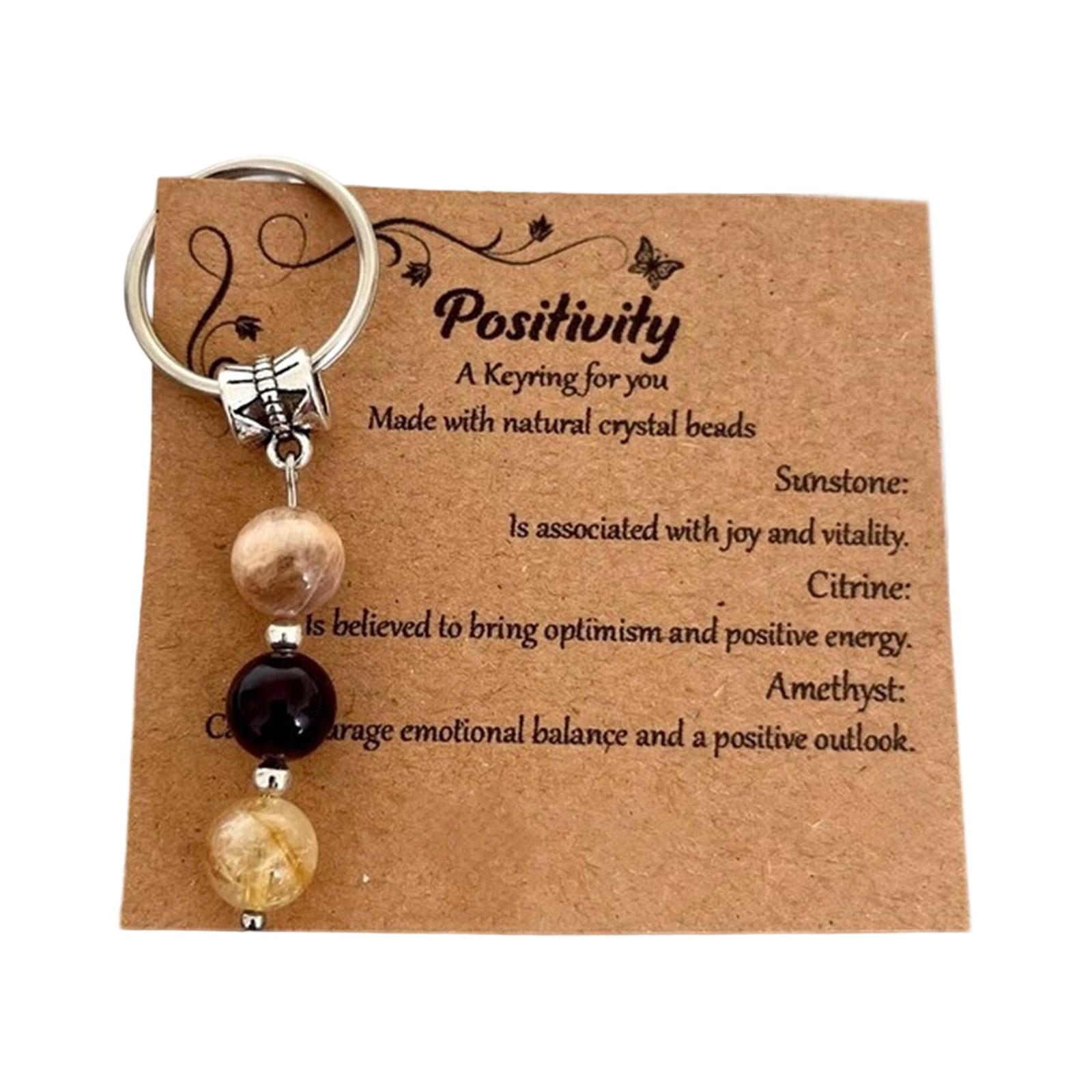 

Elegant Agate Keychain Set for Sisters Birthday Gift With Thoughtful Message Card and Beaded Accessory Combo
