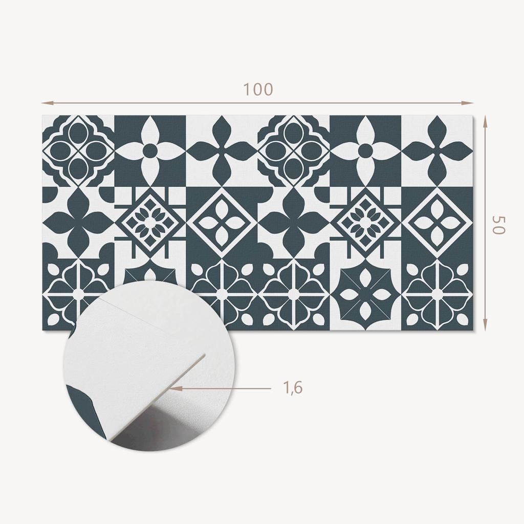 Naklejany Panel Winylowy Do Przedpokoju 100X50 Cm Wzory Geometryczne W Kafelkach