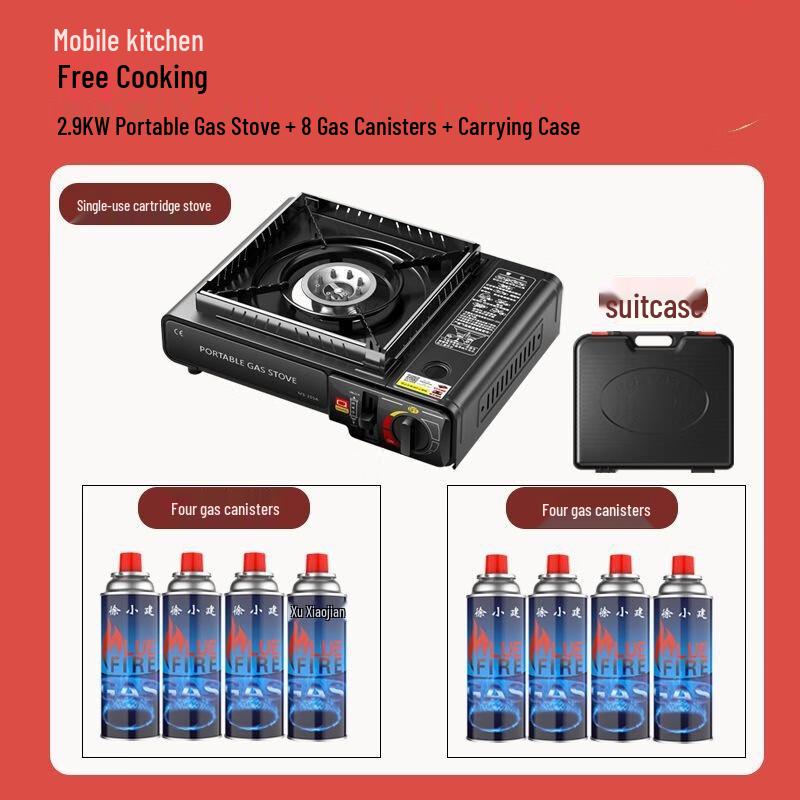 Portable Dual-Fuel Camping Stove & Grill