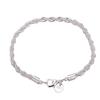 1PC Hot-selling Silver Twist Bracelet Women's European and American Popular Jewelry 4MM High-end Niche Simple Flash Twisted Rope Chain