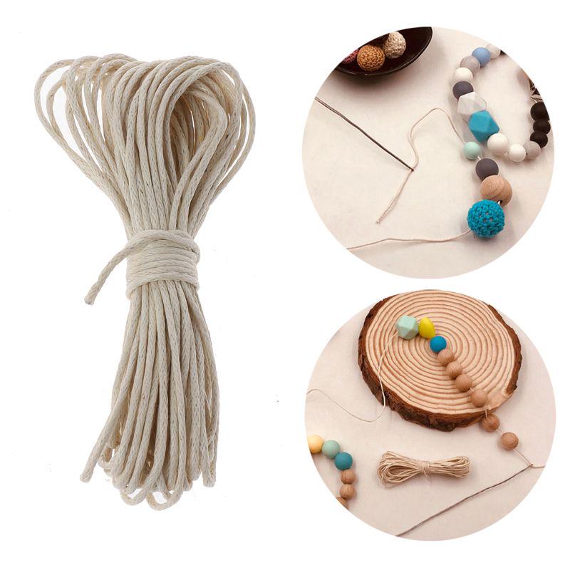 1mm Waxed Cotton Cord Baby Teether Accessories 5m Line For DIY Jewelry Making
