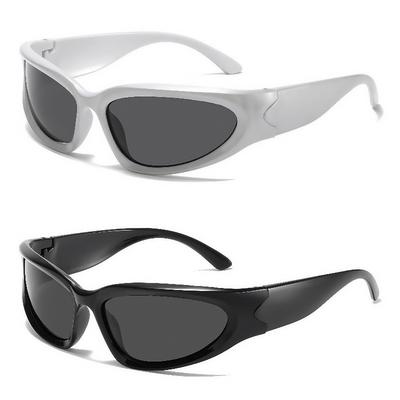2 pièces de lunettes de mode rétro style punk futuriste - lunettes de mode unisexes adaptées à la pographie de rue