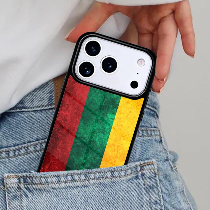 Vintage Lithuania Lithuanian Flag Phone Case for iPhone 17ProMax 12 13 14 15 16e 17 Pro Max Plus Air Cover