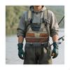 Fishing Chest Bag MultiCompartment with Harness Breathable Pack for Anglers, Fly Fishermen