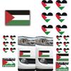High-quality Pet Material Car Sticker 14cm Palestinian Flag Decal