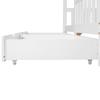 (Not Allowed to Sell on Germany)Beautiful house bed, with 2 drawers, solid wood, slatted frame, with fall protection, white (200x90 cm)