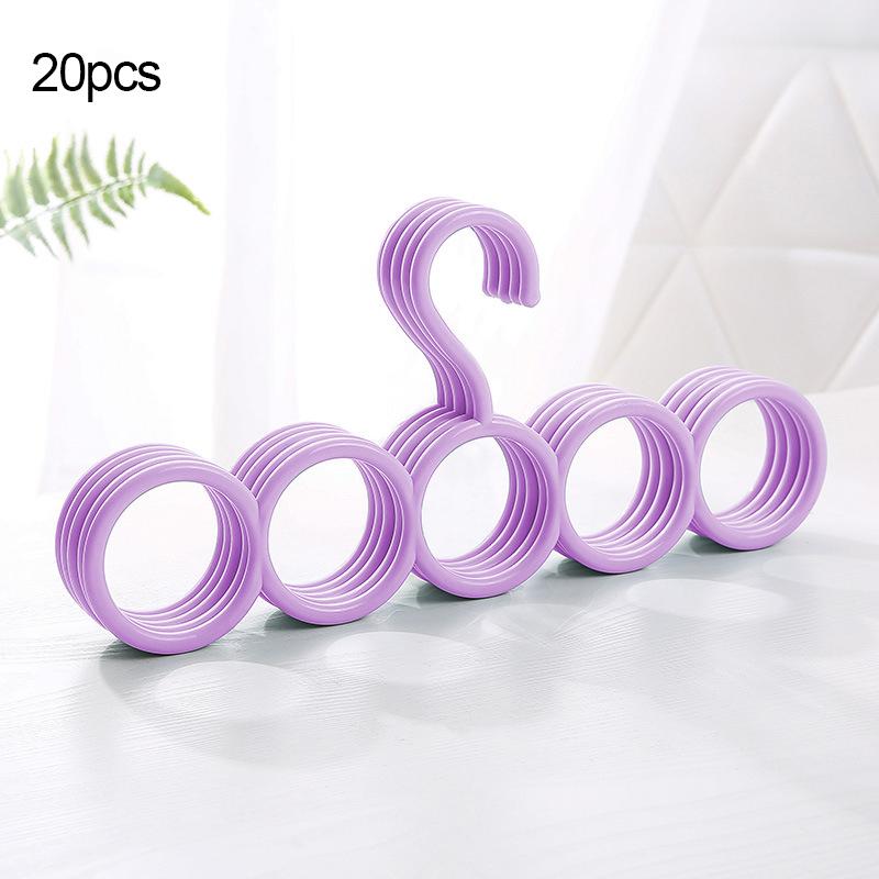 2/5/10/20pcs-Plastic Solid Pants Hanger Multifunctional Hanger Pants Hanger Scarf Storage Hange