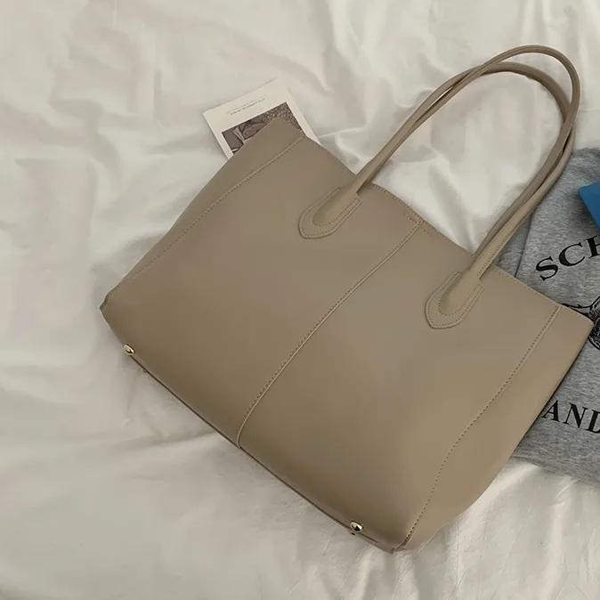 WTEMO Große Kapazität für Damen, lässige große Taschen, einfarbig, elegante Taschen, vielseitige tragbare Umhängetaschen mit großer Kapazität