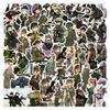 10 30 50Pcs Anime Camouflage Female Military Uniform Girls Stickers Laptop Motorcycle Skateboard Phone Wall Sticker Kids Toys