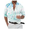 Men's Button Up Shirt Music Notes Collar 3D Print Daily Vacation Long Sleeve Print Clothing Apparel Hawaiian Casual Beach