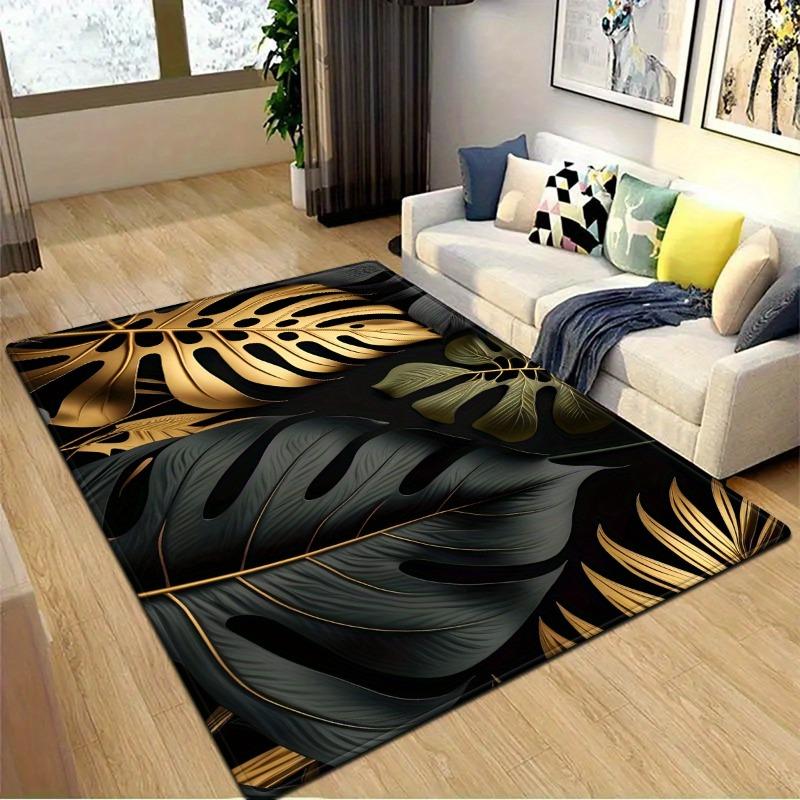 Neutral Tone Block Splicing Area Rug Modern Floor Carpet for Bedroom Lounge Cottage Indoor Furnishing for Christmas Holiday
