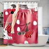 Stylish Bath Shower Curtain with Dog Silhouettes Modern Waterproof Fabric for Bathroom Decorations In Various Sizes