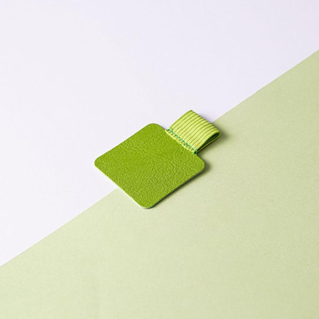 Creative PU Leather Self-Adhesive Pen Clip & Elastic Band Holder for Notebooks and Tablets