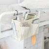 Canvas Nachttisch-Aufbewahrungsregal Netzgewebe Mehrere Taschen Nachttisch Hängekorb Platzsparend Faltbar Schlafzimmer Aufbewahrungs-Organizer