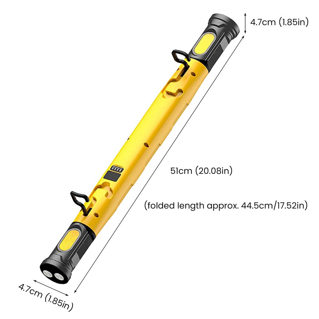 Super Bright Magnetic Work Light Built-in 5200mAh Rechargeable Battery Underhood Work Lamp Bar For Car Repair Outdoor Lighting