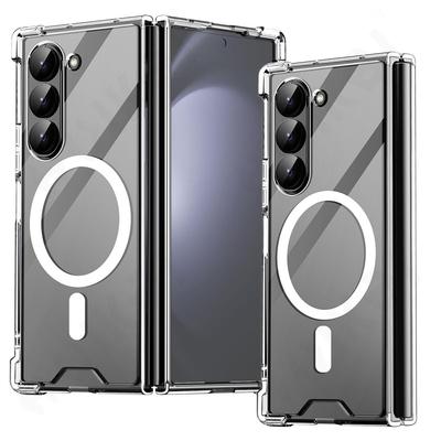 MagSafe tenký priehľadný tvrdý PC s mäkkým TPU nárazníkom Obal pre Samsung Galaxy Z Fold 6 5 4 3 Nárazuvzdorný ochranný kryt