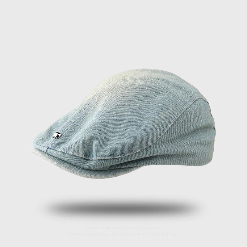Spring and Summer Washing Cowboy Front Hat Girl Old Retro Hot Girl Newspaper Boy Hat Hong Kong Style Ins Style Versatile Beret