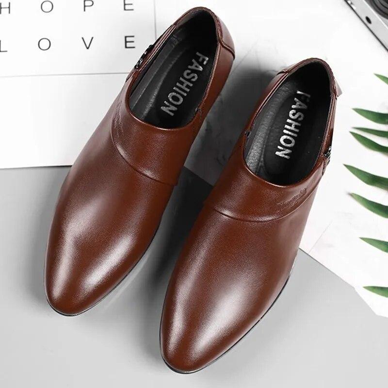 Menn PU-skinnsko Formell kjole Sko for menn Plus Size Fest Bryllup Kontor Arbeidssko Slip on Business Casual Oxfords