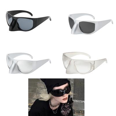 Futuristische Sonnenbrille Mädchen Vintage Gläser Teenager Hiphop Trend Nachtclub Party Sonnenbrille für Erwachsene Teenager