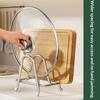 Stainless Steel Household Pot Lid Rack, Cutting Board Rack, Kitchen Cutting Board Storage Rack, Countertop Vegetable Board Rack
