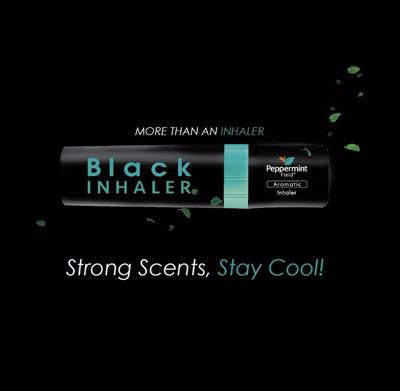 Pfefferminz-Inhalationsstift 3 in 1 Black Edition